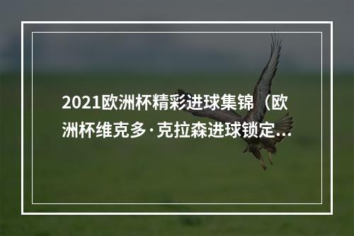 2021欧洲杯精彩进球集锦（欧洲杯维克多·克拉森进球锁定胜局）