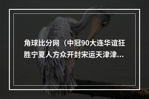 角球比分网（中冠90大连华谊狂胜宁夏人方众开封宋运天津津城人互交白卷）