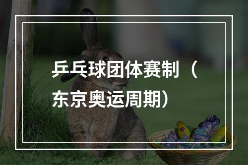 乒乓球团体赛制（东京奥运周期）