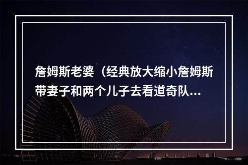 詹姆斯老婆（经典放大缩小詹姆斯带妻子和两个儿子去看道奇队比赛）