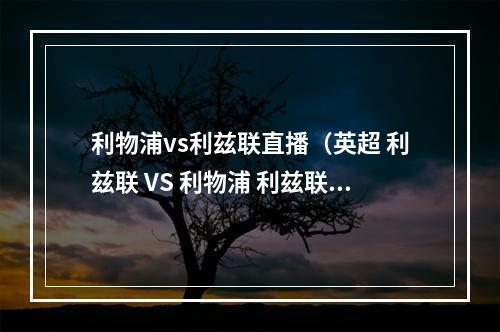 利物浦vs利兹联直播（英超 利兹联 VS 利物浦 利兹联能否再次爆冷拿红军）