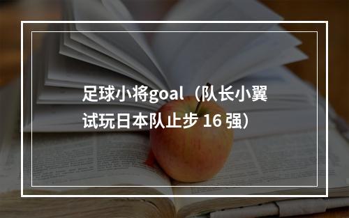 足球小将goal（队长小翼试玩日本队止步 16 强）