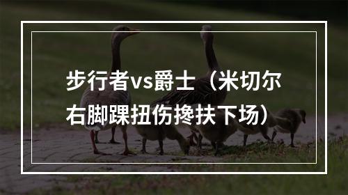 步行者vs爵士（米切尔右脚踝扭伤搀扶下场）
