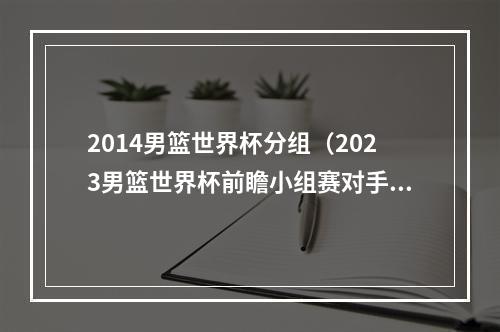 2014男篮世界杯分组（2023男篮世界杯前瞻小组赛对手由强到弱）