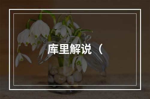 库里解说（