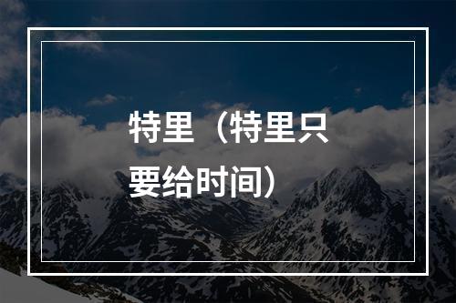 特里（特里只要给时间）