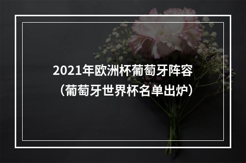 2021年欧洲杯葡萄牙阵容（葡萄牙世界杯名单出炉）