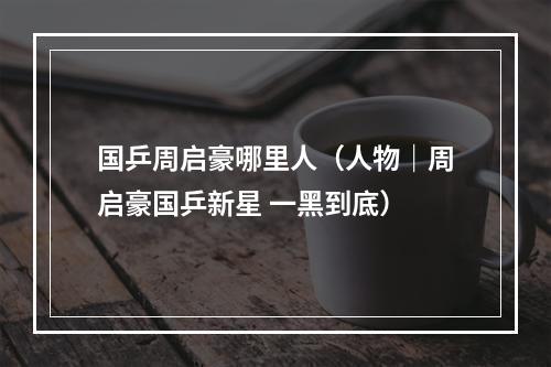 国乒周启豪哪里人（人物｜周启豪国乒新星 一黑到底）