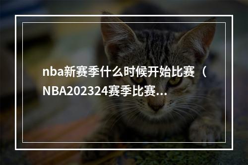 nba新赛季什么时候开始比赛（NBA202324赛季比赛时间表）