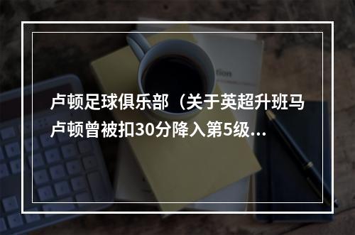 卢顿足球俱乐部（关于英超升班马卢顿曾被扣30分降入第5级联赛＆小镇人口28万）