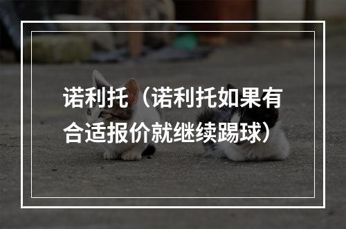 诺利托（诺利托如果有合适报价就继续踢球）
