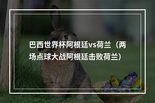 巴西世界杯阿根廷vs荷兰（两场点球大战阿根廷击败荷兰）