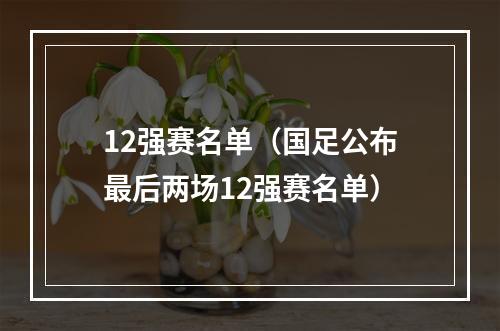 12强赛名单（国足公布最后两场12强赛名单）