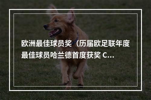 欧洲最佳球员奖（历届欧足联年度最佳球员哈兰德首度获奖 C罗3次梅西2次）