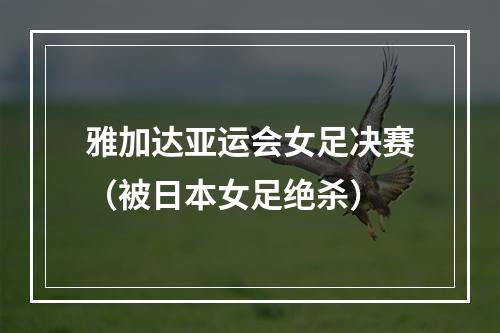 雅加达亚运会女足决赛（被日本女足绝杀）