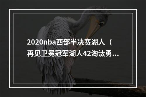 2020nba西部半决赛湖人（再见卫冕冠军湖人42淘汰勇士）
