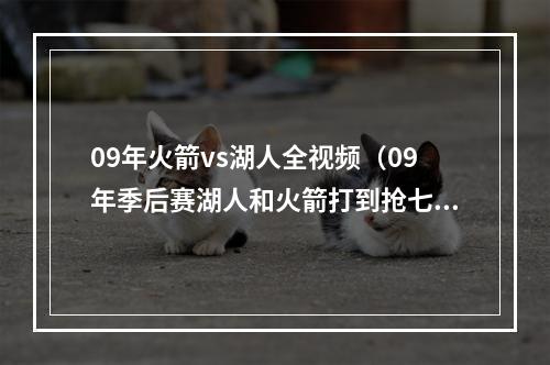 09年火箭vs湖人全视频（09年季后赛湖人和火箭打到抢七大战）