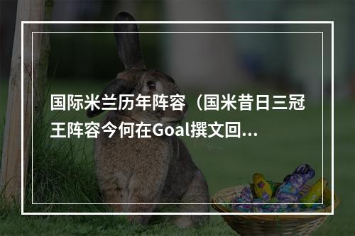 国际米兰历年阵容（国米昔日三冠王阵容今何在Goal撰文回顾0910赛季国米球员）