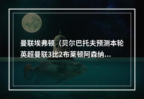 曼联埃弗顿（贝尔巴托夫预测本轮英超曼联3比2布莱顿阿森纳1比1埃弗顿）