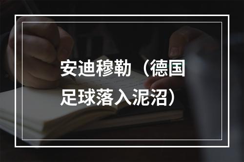 安迪穆勒（德国足球落入泥沼）