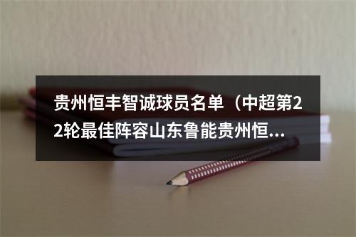 贵州恒丰智诚球员名单（中超第22轮最佳阵容山东鲁能贵州恒丰智诚各3人入选）