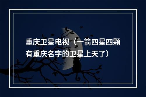 重庆卫星电视（一箭四星四颗有重庆名字的卫星上天了）