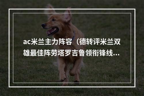 ac米兰主力阵容（德转评米兰双雄最佳阵劳塔罗吉鲁领衔锋线）