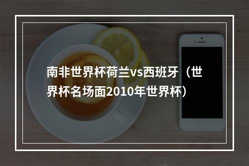 南非世界杯荷兰vs西班牙（世界杯名场面2010年世界杯）
