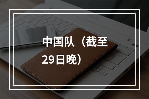 中国队（截至29日晚）