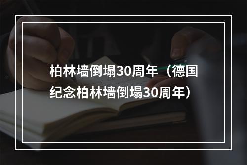 柏林墙倒塌30周年（德国纪念柏林墙倒塌30周年）