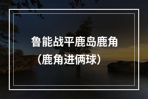 鲁能战平鹿岛鹿角（鹿角进俩球）