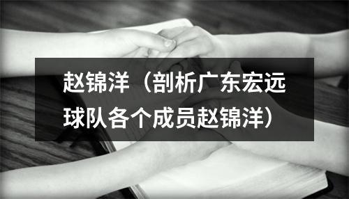 赵锦洋（剖析广东宏远球队各个成员赵锦洋）