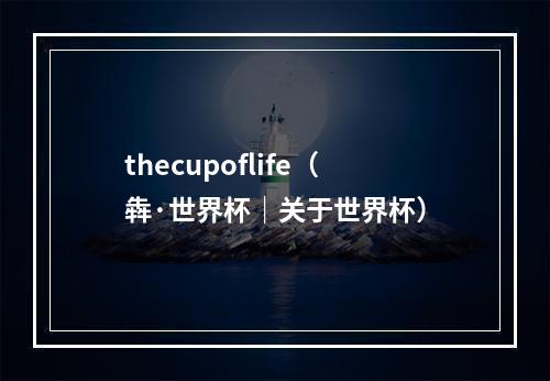 thecupoflife（犇·世界杯｜关于世界杯）