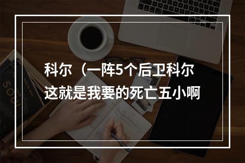 科尔（一阵5个后卫科尔这就是我要的死亡五小啊