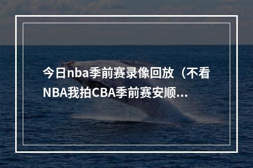 今日nba季前赛录像回放（不看NBA我拍CBA季前赛安顺站深圳10077 四川）