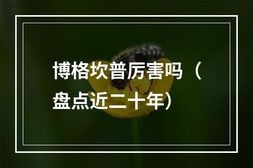 博格坎普厉害吗（盘点近二十年）