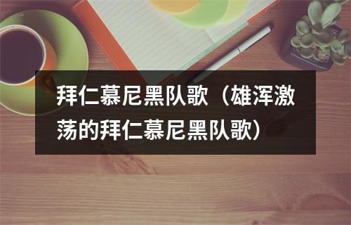 拜仁慕尼黑队歌（雄浑激荡的拜仁慕尼黑队歌）