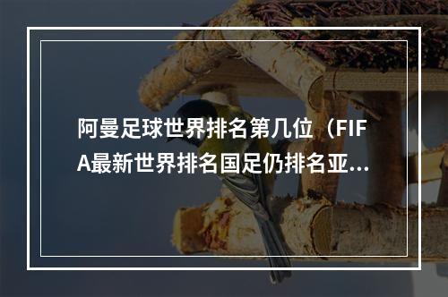 阿曼足球世界排名第几位（FIFA最新世界排名国足仍排名亚洲第11）