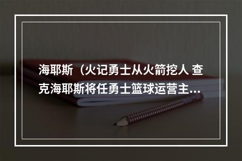 海耶斯（火记勇士从火箭挖人 查克海耶斯将任勇士篮球运营主管 负责球探工作）