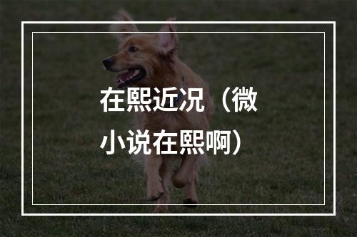 在熙近况（微小说在熙啊）