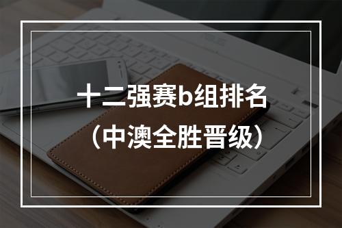 十二强赛b组排名（中澳全胜晋级）