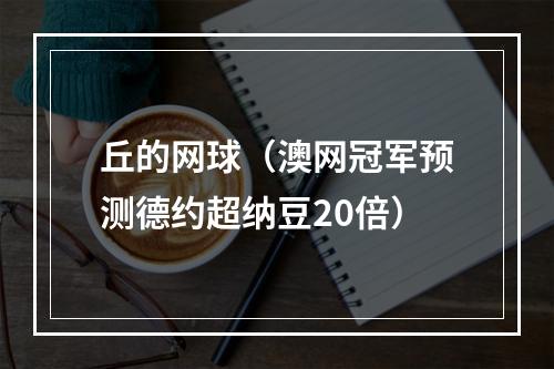 丘的网球（澳网冠军预测德约超纳豆20倍）