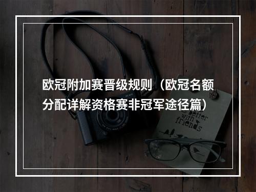 欧冠附加赛晋级规则（欧冠名额分配详解资格赛非冠军途径篇）