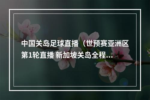中国关岛足球直播（世预赛亚洲区第1轮直播 新加坡关岛全程高清中文视频观看）