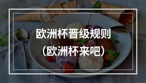 欧洲杯晋级规则（欧洲杯来吧）