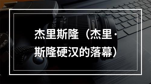 杰里斯隆（杰里·斯隆硬汉的落幕）