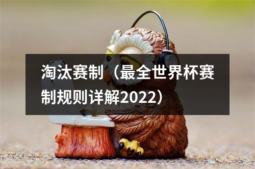 淘汰赛制（最全世界杯赛制规则详解2022）