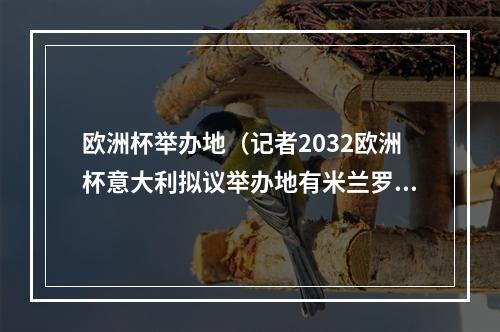 欧洲杯举办地（记者2032欧洲杯意大利拟议举办地有米兰罗马等10个球场）