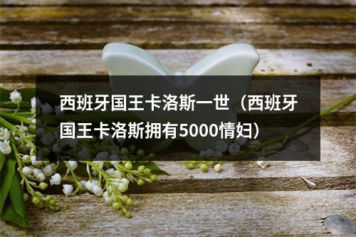 西班牙国王卡洛斯一世（西班牙国王卡洛斯拥有5000情妇）