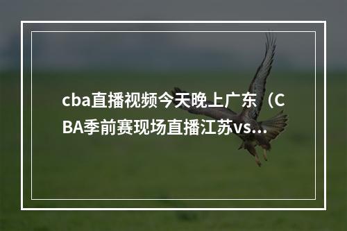 cba直播视频今天晚上广东（CBA季前赛现场直播江苏vs广东高清中文高清回放视频）